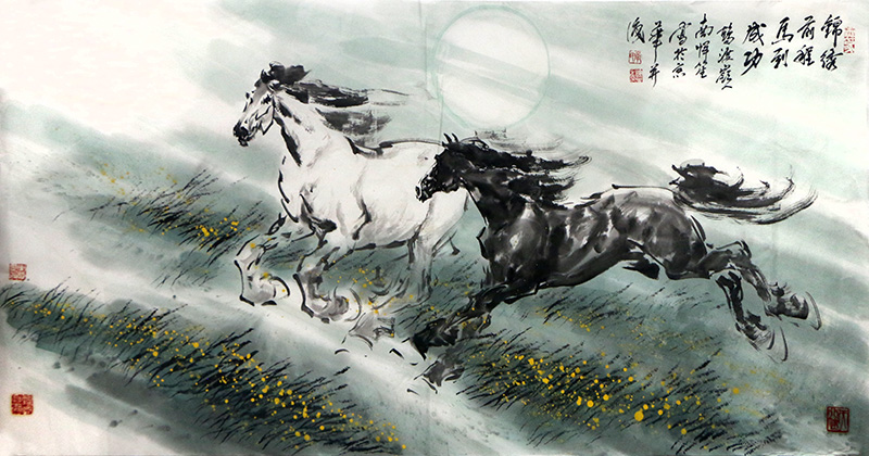 蓮寄高潔 騏躍宏志——河北美協(xié)副主席南惲笙先生花鳥作品（《西部成功書畫家刊載》刊載）賞析