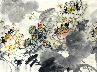 蓮寄高潔 騏躍宏志——河北美協副主席南惲笙先生花鳥作品（《西部成功書畫家刊載》刊載）賞析