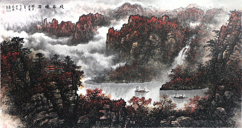 墨寫峰骨立 彩賦山精神——當代山水畫家王信聰先生作品（《西部成功書畫家》刊載）賞讀