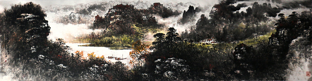墨寫峰骨立 彩賦山精神——當代山水畫家王信聰先生作品（《西部成功書畫家》刊載）賞讀