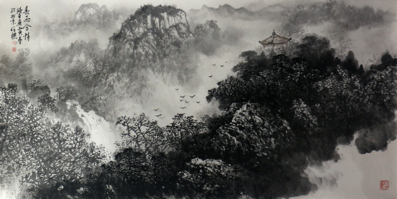 墨寫峰骨立 彩賦山精神——當代山水畫家王信聰先生作品（《西部成功書畫家》刊載）賞讀