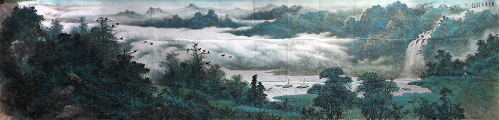 墨寫峰骨立 彩賦山精神——當代山水畫家王信聰先生作品（《西部成功書畫家》刊載）賞讀