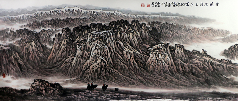 蒼茫古道 駝鈴陣陣——《西部成功書畫家》刊載郭文濤先生山水畫賞析