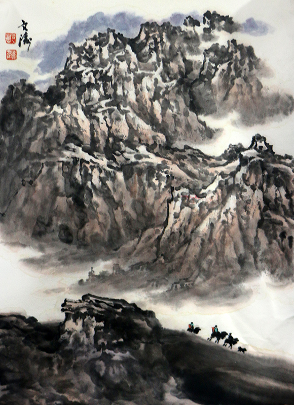 蒼茫古道 駝鈴陣陣——《西部成功書畫家》刊載郭文濤先生山水畫賞析