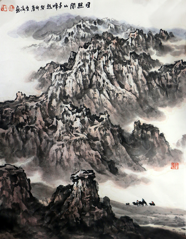 蒼茫古道 駝鈴陣陣——《西部成功書畫家》刊載郭文濤先生山水畫賞析