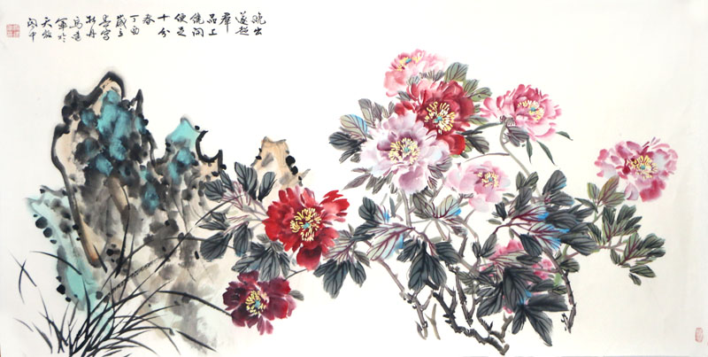 試馬春郊  魏紫姚黃——讀寧夏美協副主席馬建軍先生畫作（《西部成功書畫家》刊載）