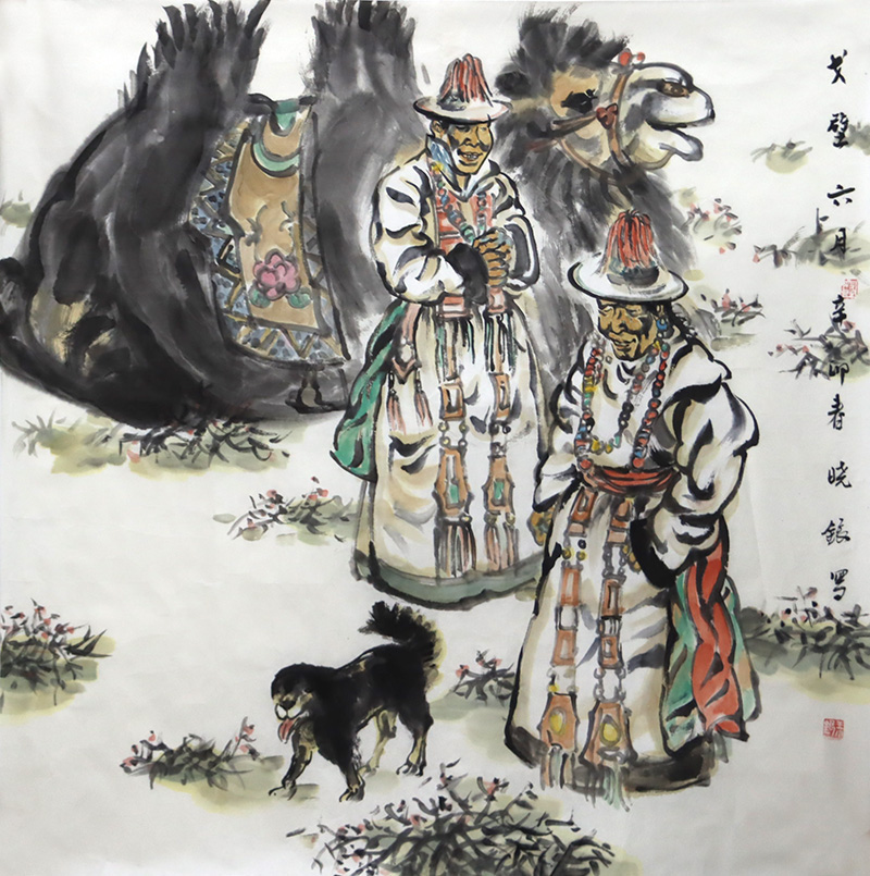 筆賦裕固情 駝鈴聲陣陣——甘肅美協副主席王曉銀先生畫作（《西部成功書畫家》刊載）賞讀