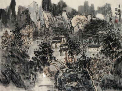 群峰環抱 秀木掩映——《西部成功書畫家》刊載山東畫家趙國祿先生作品賞析
