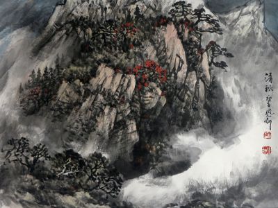 山雄水靜 風(fēng)起云涌 ——當(dāng)代北派山水畫家?guī)煻麽撓壬髌罚ā段鞑砍晒嫾铱d》刊載）賞讀