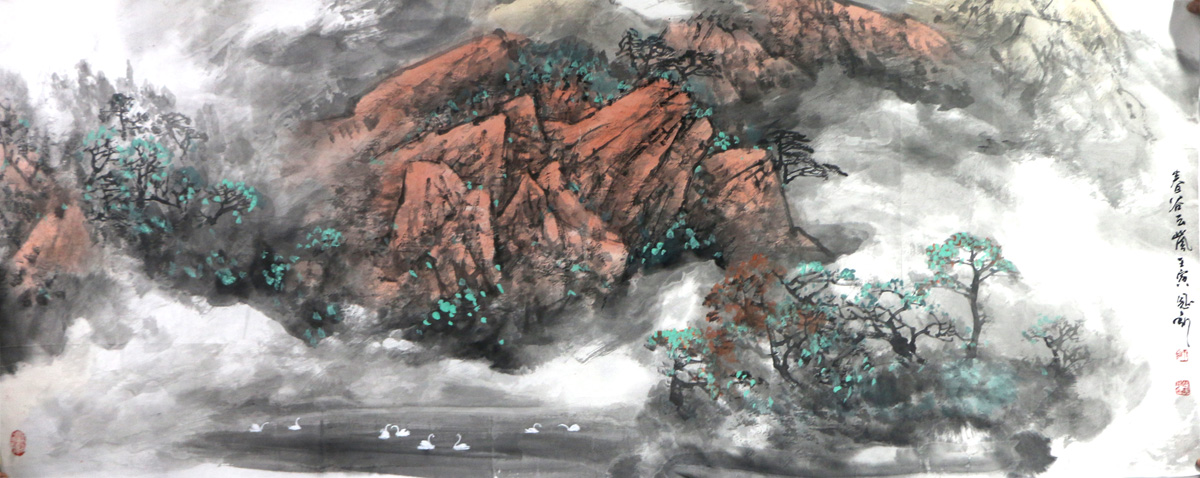 山雄水靜 風起云涌 ——當代北派山水畫家師恩釗先生作品（《西部成功書畫家刊載》刊載）賞讀