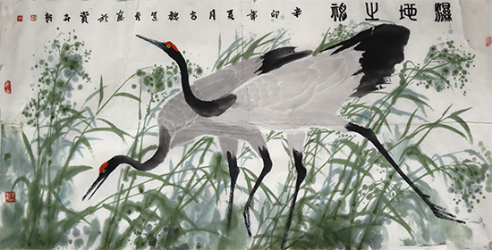 絢麗多姿 清新靈妙——淺說魏運(yùn)秀畫鶴（《西部成功書畫家》刊載）