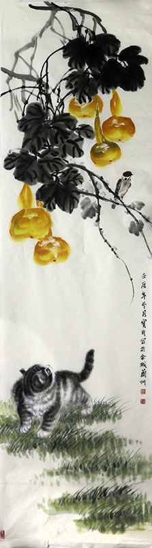 貍奴戲花蔭 性靈弄秋風——甘肅花鳥畫家牛寶珍先生“貓作”（《西部成功書畫家》刊載）賞讀