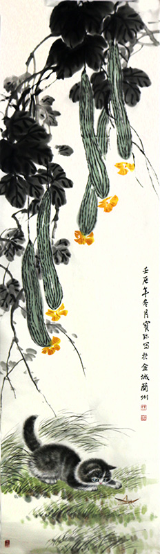 貍奴戲花蔭 性靈弄秋風——甘肅花鳥畫家牛寶珍先生“貓作”（《西部成功書畫家》刊載）賞讀
