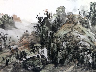 得蒼莽真氣 寫巍峨雄風——當代著名山水畫家白云鄉先生作品（國慶75周年·成功美術館館藏名家展）賞讀