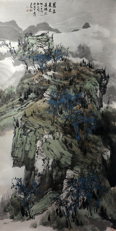 得蒼莽真氣 寫巍峨雄風——當代著名山水畫家白云鄉先生作品（國慶75周年·成功美術館館藏名家展）賞讀