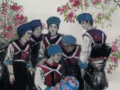 納西春韻 寫(xiě)真?zhèn)魃瘛?dāng)代著名人物畫(huà)家杜滋齡先生巨幅人物作品（國(guó)慶75周年·成功美術(shù)館館藏名家展）賞讀