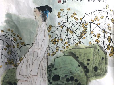 線舞而生情 筆簡而得意——當代著名人物畫家袁武先生作品（國慶75周年·成功美術(shù)館館藏名家展）簡析