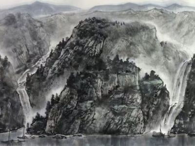青山邈邈 流水迢迢——中美協(xié)理事王界山山水作品（國慶75周年·成功美術(shù)館館藏名家展））淺賞