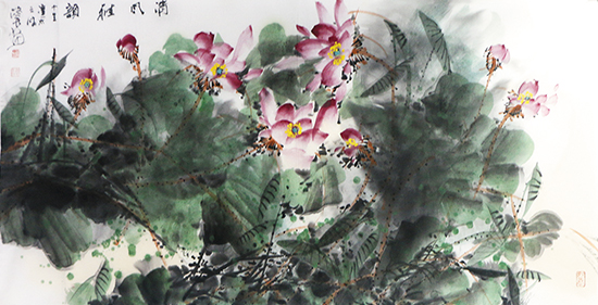 寧靜秀逸 風神綺麗——讀路民先生（《西部成功書畫家》刊載）的荷花