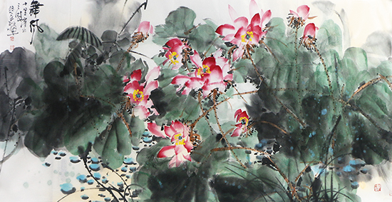 寧靜秀逸 風神綺麗——讀路民先生（《西部成功書畫家》刊載）的荷花