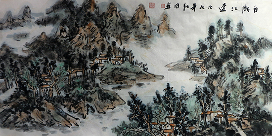 遠(yuǎn)山看風(fēng)動 密林尋古韻——《西部成功書畫家》刊載段新明作品賞析