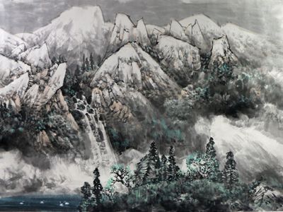 縱筆峰嶺峻 墨逸云水動——當(dāng)代著名山水畫家?guī)煻麽撓壬嬜鳎ā段鞑砍晒嫾摇房d）簡析