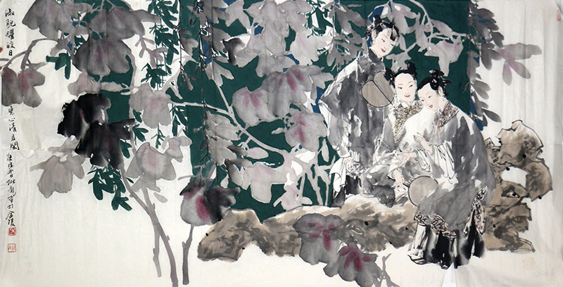 漬染含情 顧盼神飛——《西部成功書畫》刊載當代畫家朱新龍先生作品賞析