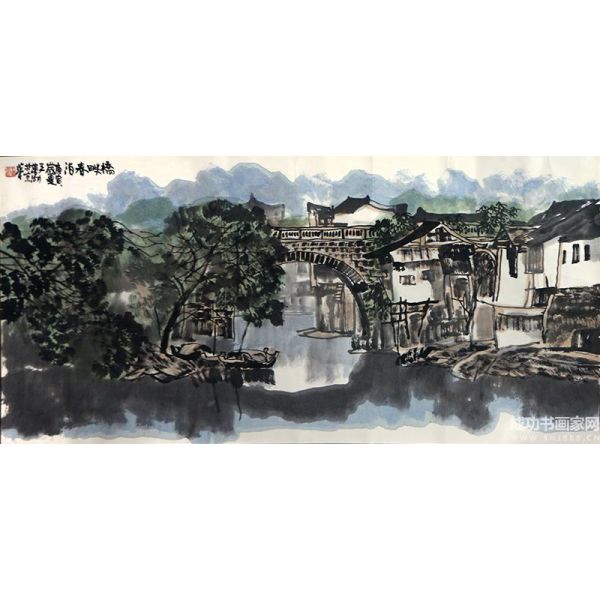 《橋畔春泊》