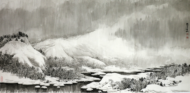 暮山映雪 空靈清虛——當(dāng)代山水畫家趙春秋先生畫作（《西部成功書畫家》刊載）賞讀