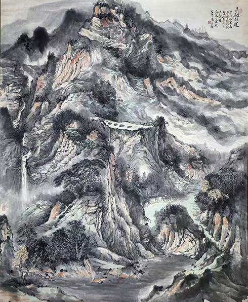 曲徑通幽無盡 霞光起落有時——《西部成功成功書畫家》刊載程安中作品賞析