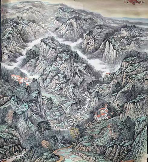曲徑通幽無盡 霞光起落有時——《西部成功成功書畫家》刊載程安中作品賞析