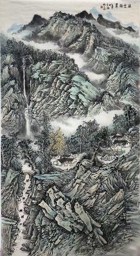 曲徑通幽無盡 霞光起落有時——《西部成功成功書畫家》刊載程安中作品賞析