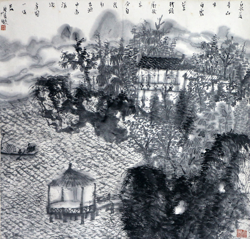 氤氳布湖山 清逸寄煙村——中美協理事何加林先生畫作（《西部成功書畫家》刊載）賞讀