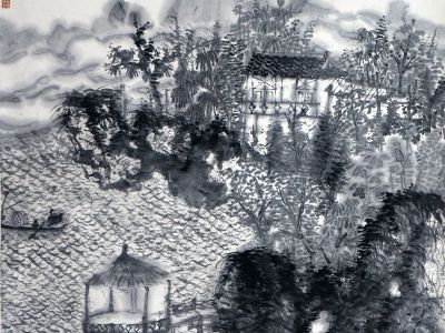 氤氳布湖山 清逸寄煙村——中美協理事何加林先生畫作（《西部成功書畫家》刊載）賞讀