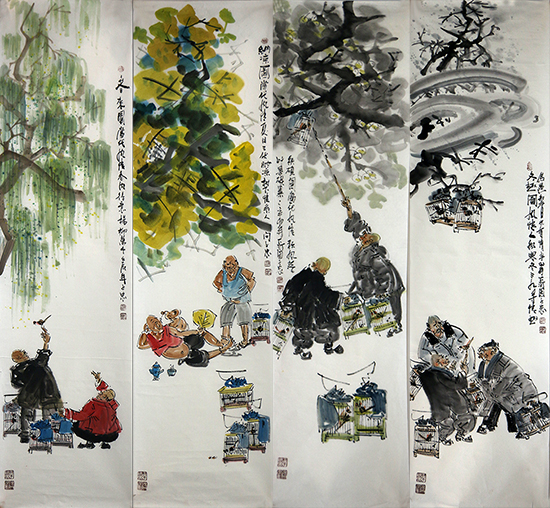 民俗百態(tài) 人中萬(wàn)象——《西部成功書畫家》刊載趙子忠民俗人物畫賞析