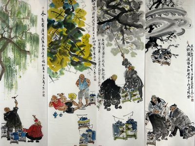 民俗百態(tài) 人中萬象——《西部成功書畫家》刊載趙子忠民俗人物畫賞析