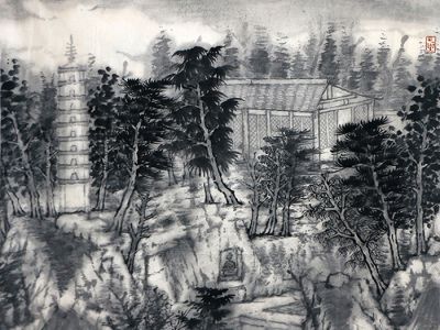 水墨開詩境 滃暈來煙雨——中國美院張谷旻教授畫作（《西部成功書畫家》刊載）再探
