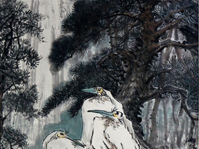 瀑落清澗 石伴松鶴——讀中美協副主席祁海峰先生的一幅畫（館藏名家作品乙巳新春展）