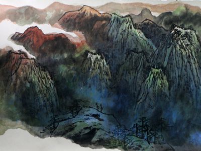 筆落秦嶺 意滿山河——讀中美協理事萬鼎山水作品《云橫秦嶺》（館藏名家作品乙巳新春展）有感