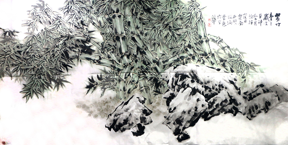 筆墨妙得天機 枝葉寓興盎然——當代著名花鳥畫家郭玫孮先生八尺竹作（乙巳新春線上展）賞讀