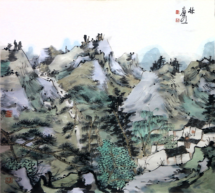 綠樹村邊合 青山郭外斜——當代著名畫家林容生先生畫作（乙巳新春線上展）賞析