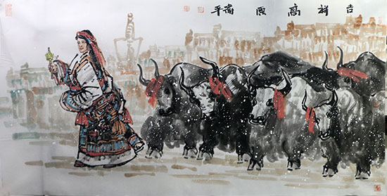 追尋生命的純樸——甘肅美協(xié)副主席張衛(wèi)平先生雪域人物畫（《西部成功書畫家》刊載）淺談