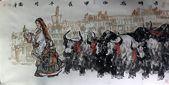 追尋生命的純樸——甘肅美協(xié)副主席張衛(wèi)平先生雪域人物畫（《西部成功書畫家》刊載）淺談