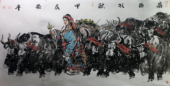 追尋生命的純樸——甘肅美協(xié)副主席張衛(wèi)平先生雪域人物畫（《西部成功書畫家》刊載）淺談