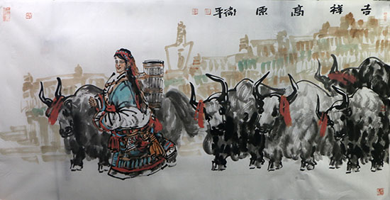 追尋生命的純樸——甘肅美協(xié)副主席張衛(wèi)平先生雪域人物畫（《西部成功書畫家》刊載）淺談