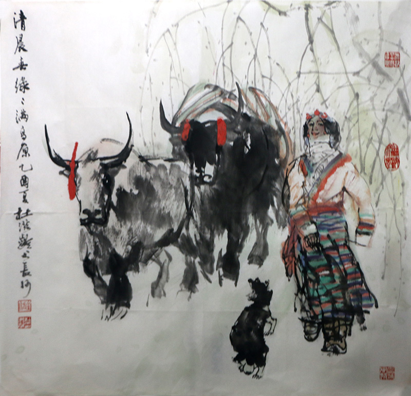 雪舞高原 新柳迎春——當(dāng)代著名人物畫(huà)家杜滋齡先生作品（乙巳新春線上展）淺析
