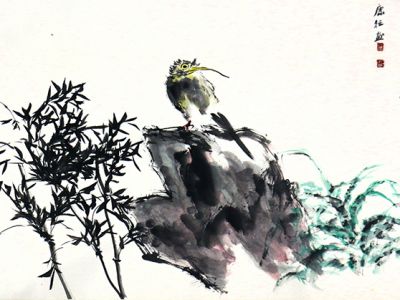 鳴禽待秋 山野清逸——《西部成功書畫家》刊載當(dāng)代畫家康征先生作品賞析