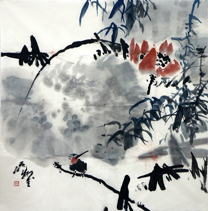 點劃花木有勢 布構鳥雀生動——中國美院蔣躍教授作品（《西部成功書畫家》刊載）簡析