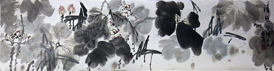 散淡沉厚 和諧蒼潤——山西美協副主席劉彩軍先生荷花系列（《西部成功書畫家》刊載）讀后