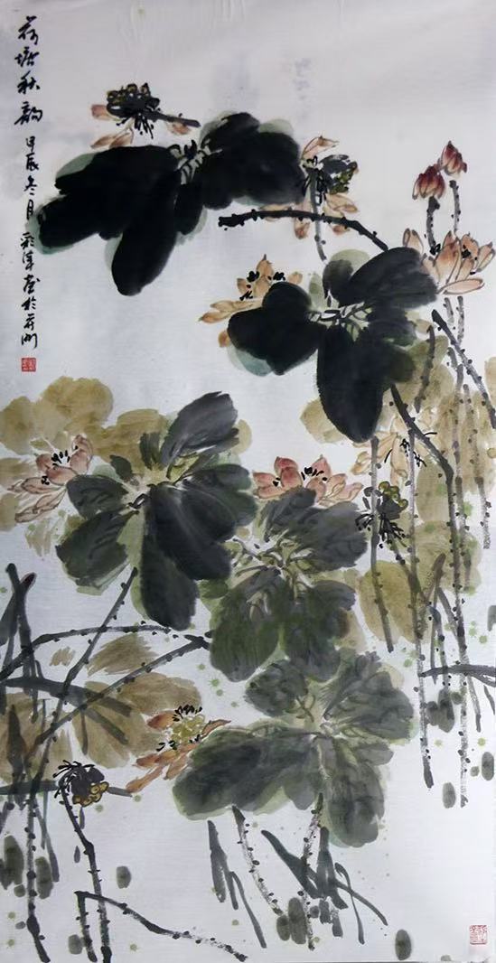 散淡沉厚 和諧蒼潤——山西美協副主席劉彩軍先生荷花系列（《西部成功書畫家》刊載）讀后